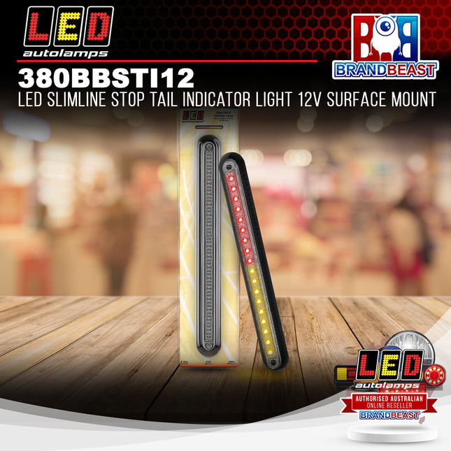 LED Autolamps 380BBSTI12 LED Slimline Stop Tail Indicator Light 12V SurfaceMount