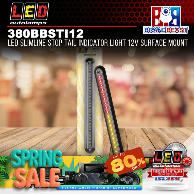 LED Autolamps 380BBSTI12 LED Slimline Stop Tail Indicator Light 12V SurfaceMount