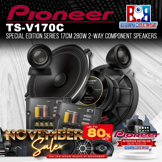 Pioneer TS-V170C Special Edition Series 17cm 280W 2-Way Component Speakers