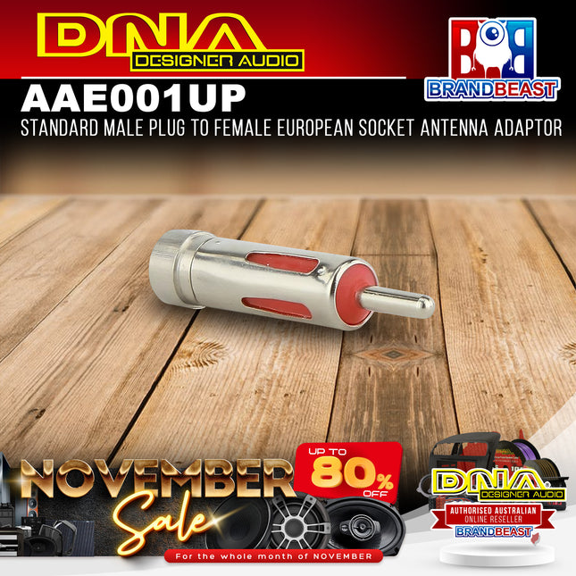 DNA AAE001UP Standard Male Plug To Female European Socket Antenna Adaptor