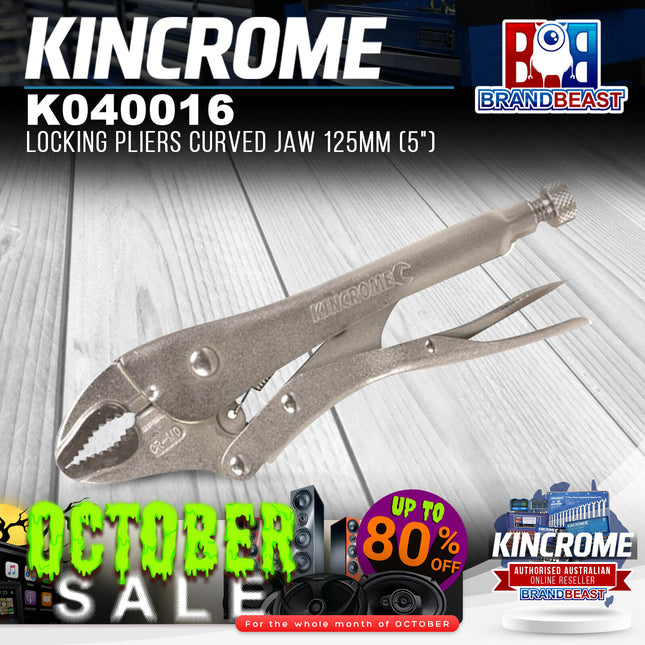 KINCROME K040016 Locking Pliers Curved Jaw 125mm (5")