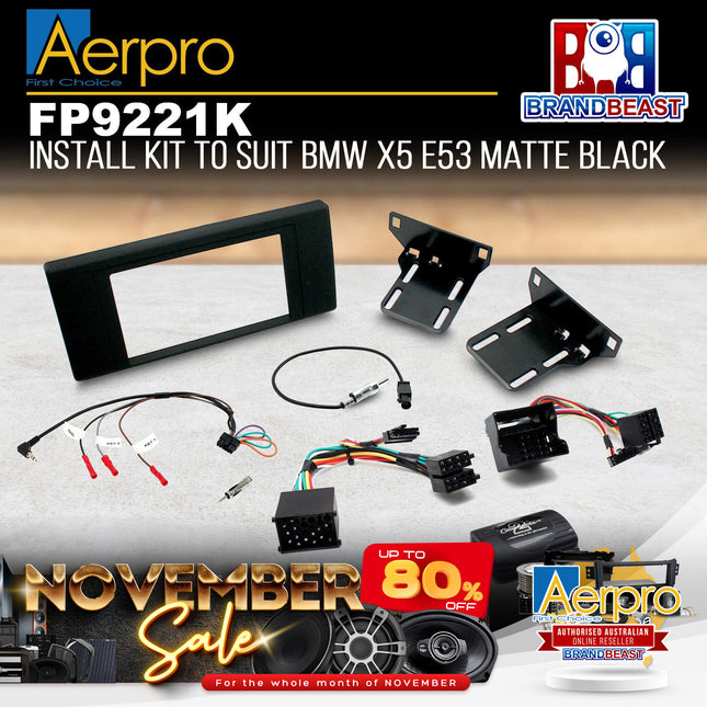 Aerpro FP9221K Double DIN Install Kit to Suit BMW X5 E53