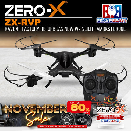 Zero-X Raven+ Factory Refurb Drone (As New W/ Slight Marks)
