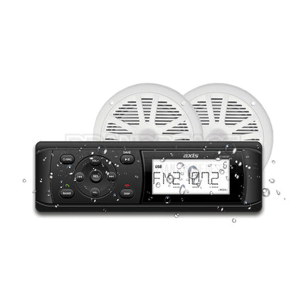 AXIS AT1912KIT - Marine Bluetooth Receiver with 6.5" Speakers Package