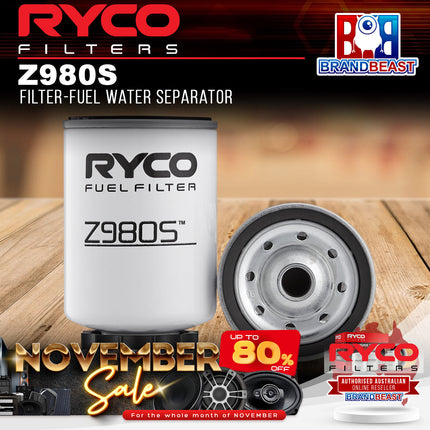 Ryco Z980S Filter-Fuel Water Separator