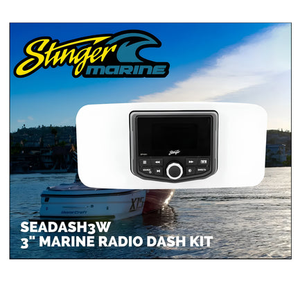 Stinger SEADASH3W 3" Black Universal Marine Radio Dash Kit