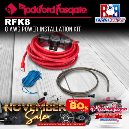 Rockford Fosgate RFK8 8 AWG Power Installation Kit