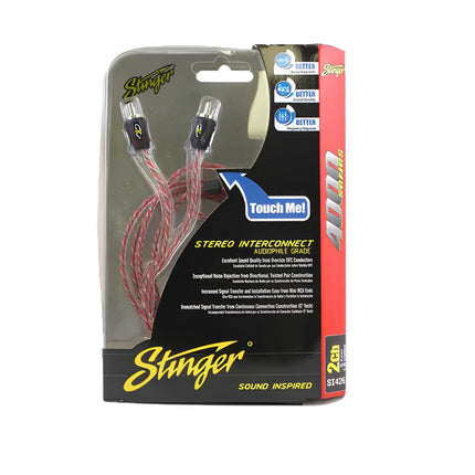 Stinger SI426 6ft 2-Channel 4000 Series RCA Interconnect Cable