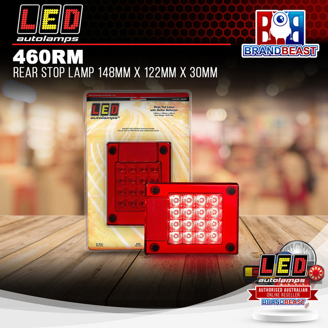 LED Autolamps 460RM Rear Stop Lamp 148Mm X 122Mm X 30Mm