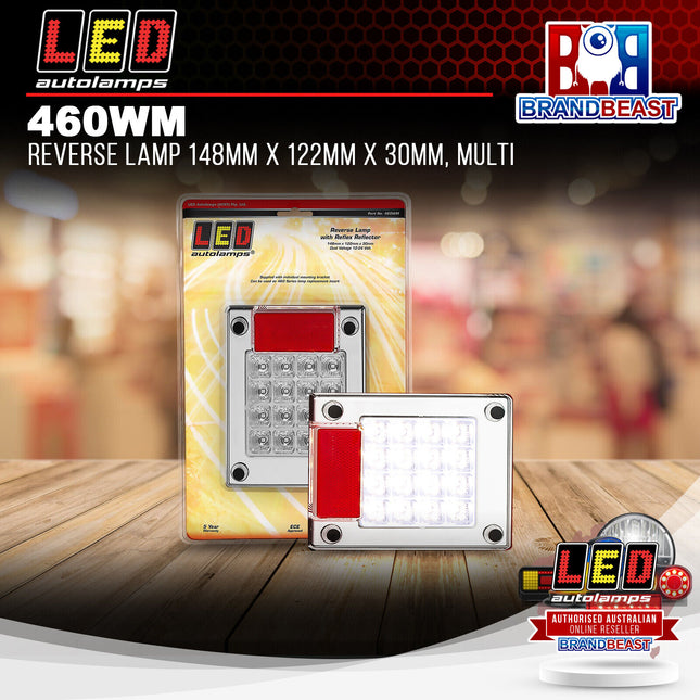 LED Autolamps 460WM Reverse Lamp 148Mm X 122Mm X 30Mm Multi