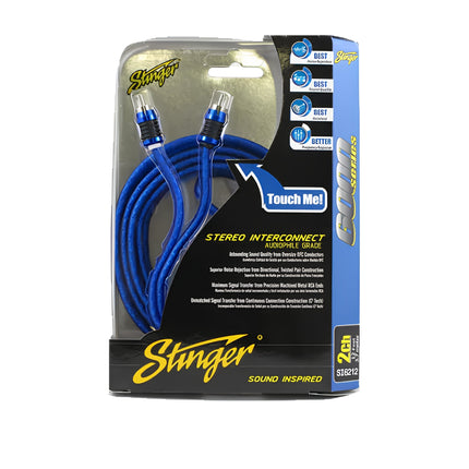 Stinger SI6212 6000 Series 2 Channel 12ft RCA Lead