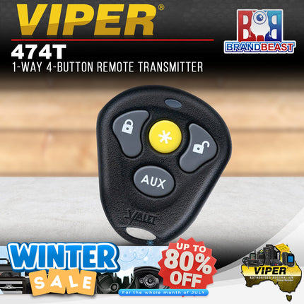 Viper 474T 1-Way 4-Button Remote Transmitter