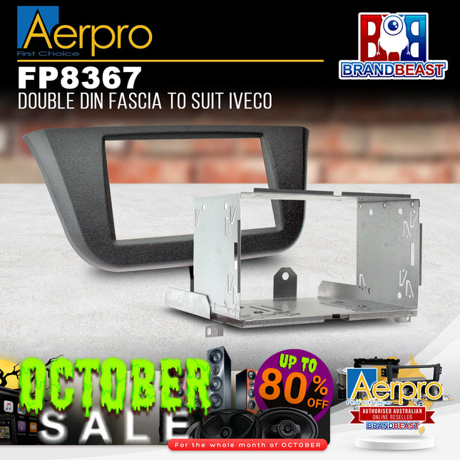 Aerpro FP8367 Double DIN Black Facia Kit Suit Iveco Daily 2014 - 2021