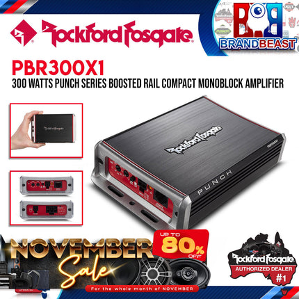 Rockford Fosgate PBR300X1 Punch 300 Watt Mono Amplifier