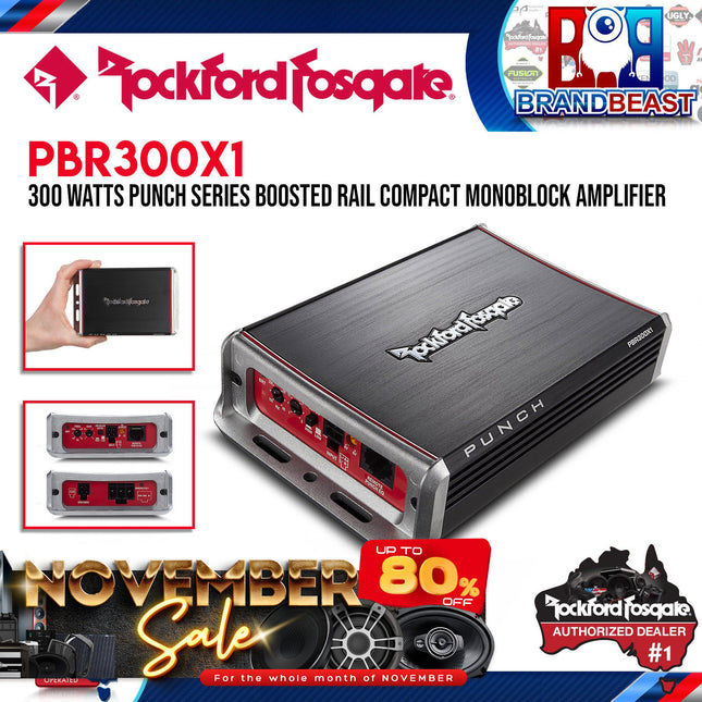 Rockford Fosgate PBR300X1 Punch 300 Watt Mono Amplifier