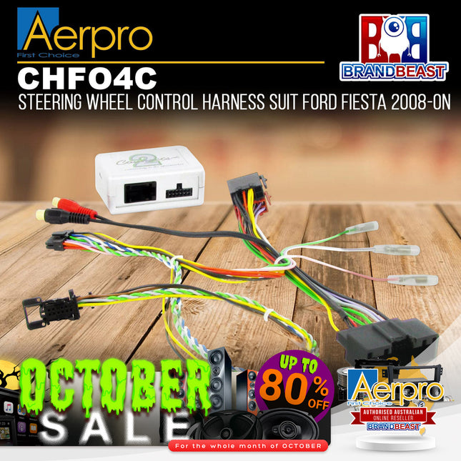 Aerpro CHFO4C Steering Wheel Control Harness Suit Ford Fiesta 2008-On