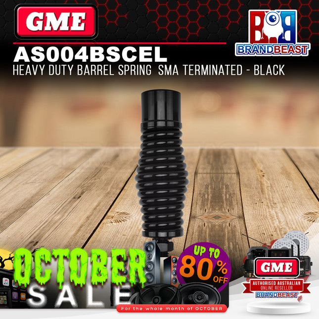 GME AS004BSCEL Heavy Duty Barrel Spring SMA Terminated - Black