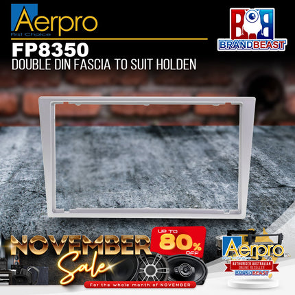 Aerpro FP8350 Double DIN Gloss Silver Facia Kit Suit Various Holden Models