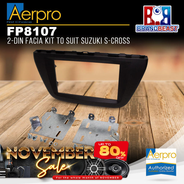 Aerpro FP8107 2-DIN Facia Kit to Suit Suzuki S-Cross