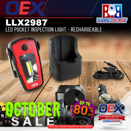 OEX LLX2987 LED Pocket Inspection Light Rechargeable