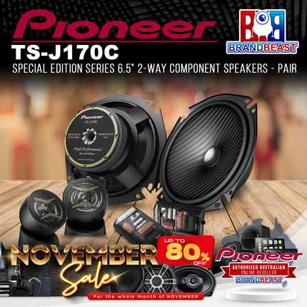 Pioneer TS-J170C Special Edition Series 6.5" 17cm 2-Way Component Speaker - Pair