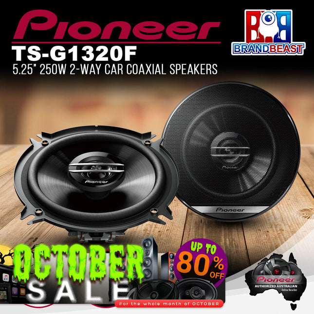 Pioneer TS-G1320F G-Series 5.25"/13cm 250W 2-Way Coaxial Speakers