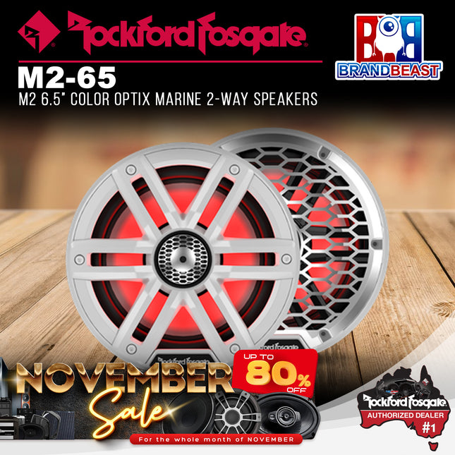 Rockford Fosgate M2-65 M2 6.5" Color Optix Marine 2-Way Speakers