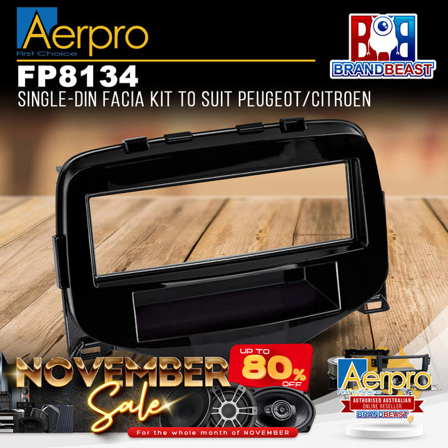 Aerpro FP8134 Single-DIN Facia Kit to Suit Peugeot/Citroen