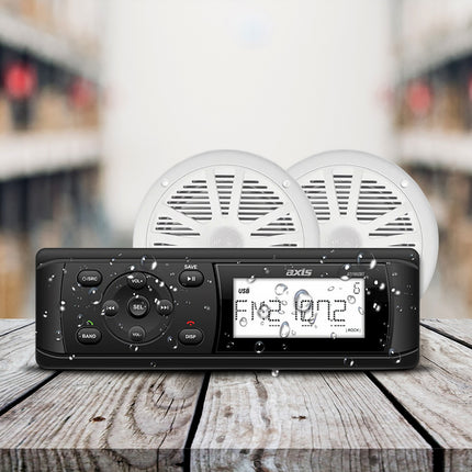 AXIS AT1912KIT - Marine Bluetooth Receiver with 6.5" Speakers Package