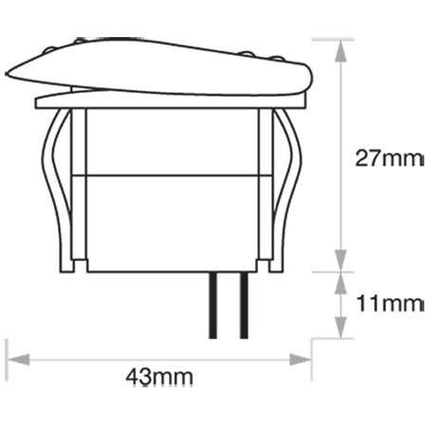 Narva 63100BL Sealed Rocker Switch Off/On SPST 20A @ 12V