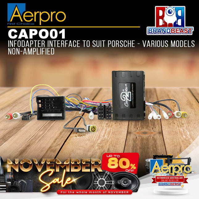Aerpro CAPO01 Infodapter Interface Suit Porsche Various Models (Non-Amplified)