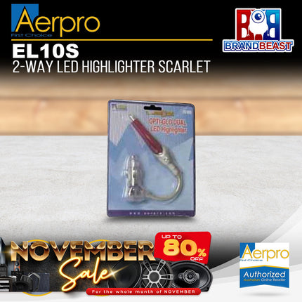 Aerpro EL10S 2 Way LED Highlighter Scarlet