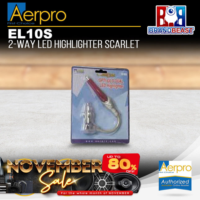Aerpro EL10S 2 Way LED Highlighter Scarlet