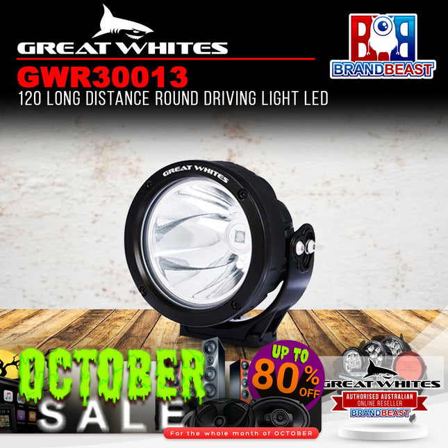 Great Whites GWR30013 120 Long Distance Round Driving Light LED