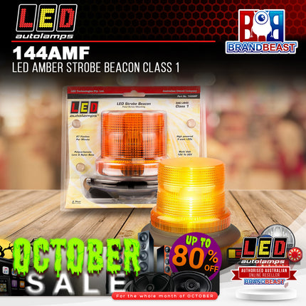 LED Autolamps 144AMF LED Amber Strobe Beacon Class 1