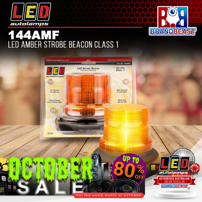 LED Autolamps 144AMF LED Amber Strobe Beacon Class 1