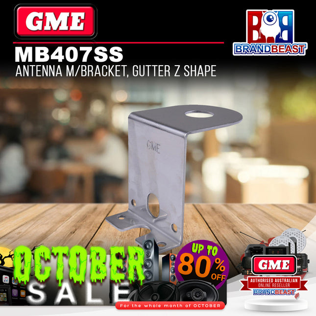 GME MB407SS Antenna Mounting Bracket Gutter Z Shape