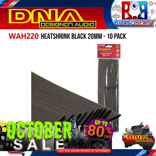 DNA WAH220 20mm Heatshrink Black - 10 Pieces