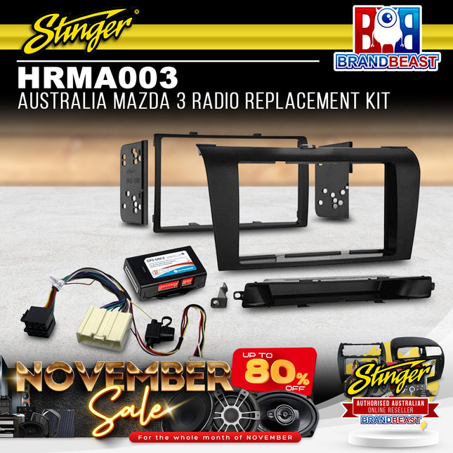 Stinger HRMA003 Australia Radio Replacement Kit Suitable For 04-09 Mazda 3