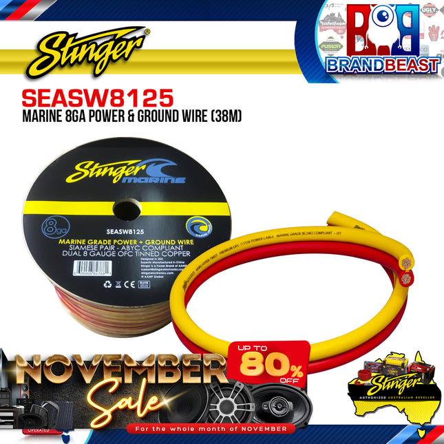 Stinger SEASW8125 38m Marine 8GA Power & Ground Wire