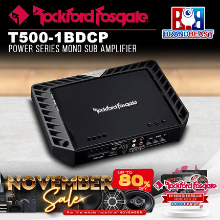 Rockford Fosgate T500-1bdCP Power 500 Watt Class-bd Constant Power Amplifier