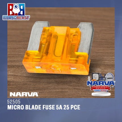 Narva 52505 Micro Blade Fuse 5A 25 Pce