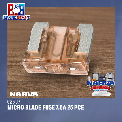 Narva 52507 Micro Blade Fuse 7.5A 25 Pce