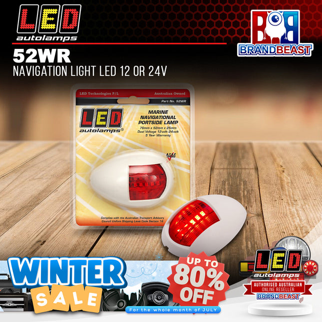LED Autolamps 52WR Navigation Light LED 12 or 24V