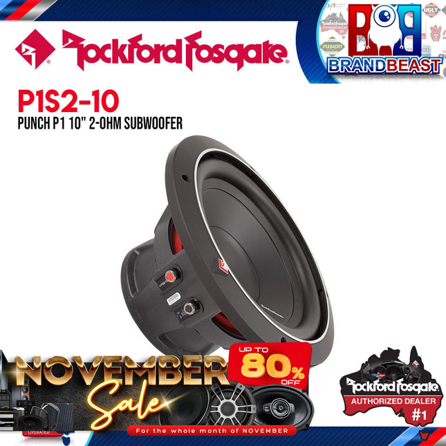 Rockford Fosgate P1S2-10 Punch 10" P1 2-Ohm SVC Subwoofer
