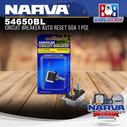 Narva 54650BL Circuit Breaker Auto Reset 50A 1 Pce