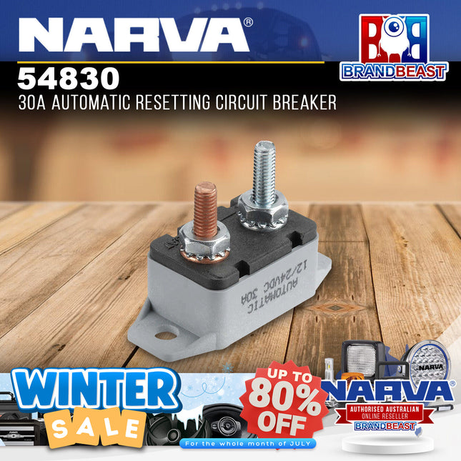 Narva 54830 30A Automatic Resetting Circuit Breaker