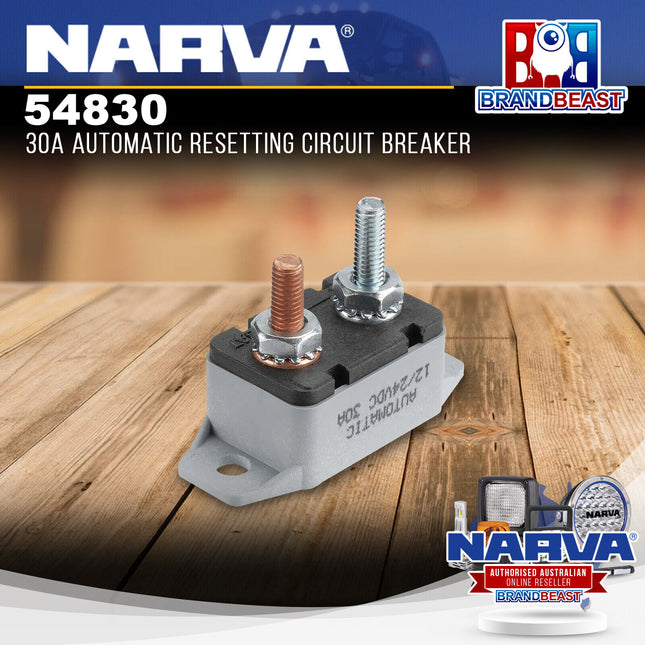 Narva 54830 30A Automatic Resetting Circuit Breaker