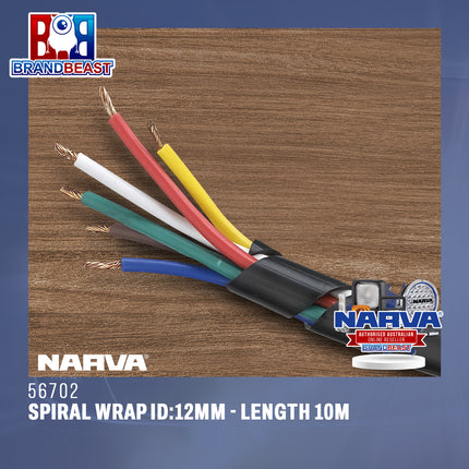 Narva 56702 Spiral Wrap ID:12mm - Length 10m