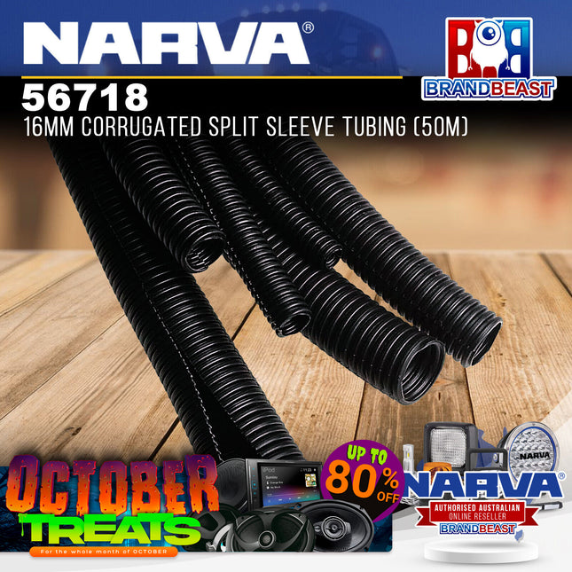 Narva 56718 16MM Corrugated Split Sleeve Tubing (50M)